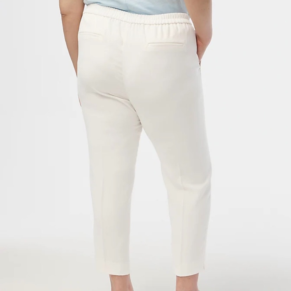 NWT J Crew Jamie Pant with Elastic Waist in White - Picture 5 of 7